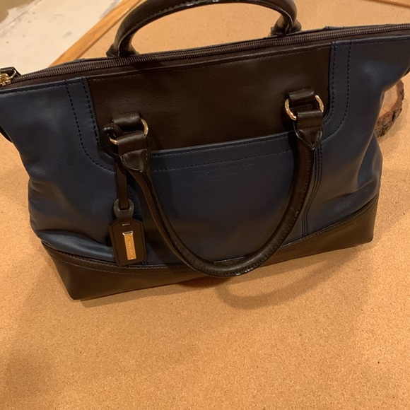 Tignanello  Leather Handbag  Blue and Black - Picture 7 of 13